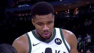 Giannis Antetokounmpo gets emotional in interview after scoring 59 points vs Pistons