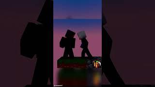 Jack and KC Walker's are fighting in the sky block. #minecraft