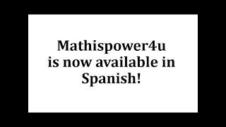 ¡Mathispower4u ya está disponible en español!