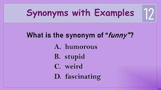 Synonyms with Examples 12 | English Vocabulary Practice Test | Test Your English Vocabulary Skills