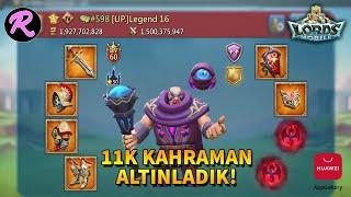 11K Kahraman olan Karanlık Üstat'ı Altınladık! | Lords Mobile