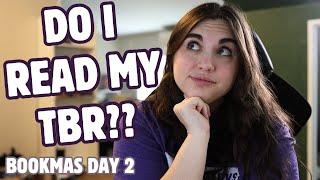 do I actually read the books picked by my tbr game?? ️ bookmas day 2 ️ tbr check in