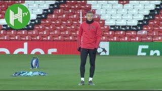 Kylian Mbappe and PSG train at Old Trafford ahead of United clash