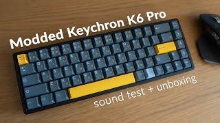 Modded Keychron K6 Pro + unboxing sound test