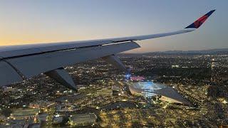 Delta Airlines Airbus A350-900 landing at Los Angeles (LAX)