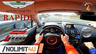 Aston Martin Rapide REVIEW [FAST DRIVING] on AUTOBAHN | POV by NoLimit4U