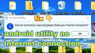 How to fix android utility No Internet connection