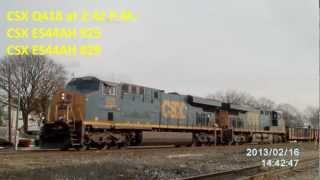 HD: Saturday Railfanning on the CSX River Line. 2-16-13.