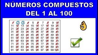 NUMEROS COMPUESTOS DEL 1 AL 100