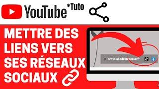Mettre des liens vers ses autres réseaux sociaux sur sa bannière YouTube