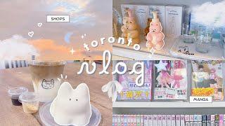 travel vlog // toronto, cute shops + manga, spy x family boba, blind boxes, lots of food!