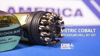 25 Piece Cobalt Metric Bit Cooler Drill Bit Set from Drill America