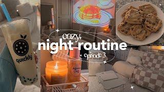 night routine ️ | a cozy, chill, & aesthetic night, selfcare, bubble tea, more!