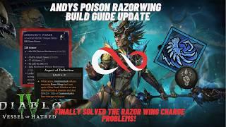 Andys Razor Wing poison Spiritborn build! MOST FUN BUILD in DIABLO 4 SEASON6! Endgame Guide