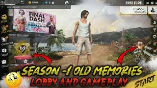 Free fire Battlegrounds Old Season 1 Memories || Old Lobby And Old Gameplay 