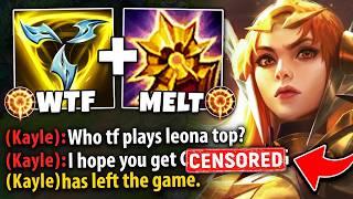 I made this poor Kayle rage quit with my Leona top lane... (THIS IS SECRETLY BROKEN)