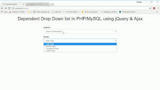 Dependent Drop Down list In PHP and MySQL using jQuery Ajax