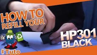 HP 301 Black Cartridge : How To Refill The Cartridge