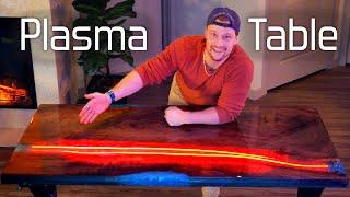 A Touch Responsive Plasma Filled River Table