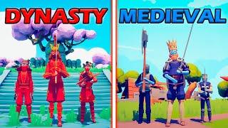 DYNASTY TEAM vs MEDIEVAL TEAM - Totally Accurate Battle Simulator | TABS