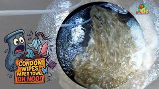 Blocked Drain 544 Disgusting Blocked Drain CLEARED! | Raw Sewage, Wipes, & Clay Pipe Nightmare