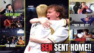 VALORANT Pros and Streamers react to Team Heretics eliminating Sentinels