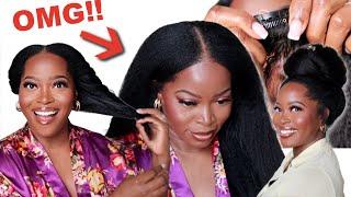 OMG! NATURAL HAIR GROWTH IN MINS  THESE CLIP INS ARE EVERYTHING!! ft. Curls Queen