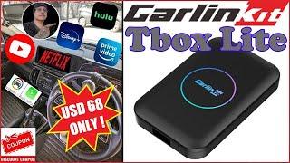 $68 ONLY ! Carlinkit Tbox Lite with USB A | AI Box | Wireless Adapter for CarPlay & Android Auto