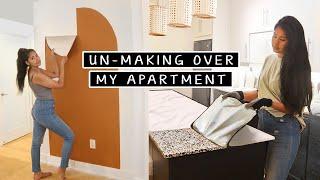 Un-Making Over Apartment (how to remove Peel & Stick Tile, Backsplash, Flooring, Contact Paper etc.)