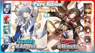 Pure Fiction 4 v2.7 - E1S1 Sunday x Argenti & E0S1 Fugue x Himeko | Honkai Star Rail.