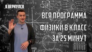 Вся теория по физике за 8 класс за 25 минут