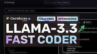 Cerebras Llama-3.3 Coder: Generate Apps In LESS THAN 1 SECOND (Super Fast AI Coder!)