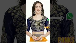 Plain Chiffon Saree & Pattern Blouse ⬇️ ₹500 - WhatsApp Press Description Button  ••• Free Delivery