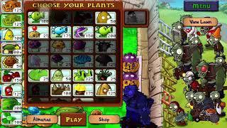 Plants vs Zombies : Survival Endless 700 Flags !!!!