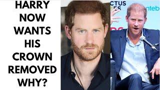 PRINCE HARRY WANTS HIS CROWN REMOVED LATEST #princeharry #royal #meghanmarkle