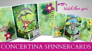 FUN Concertina Spinner Cards | How To Tutorial!