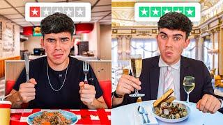 Probé Restaurantes de 1 Estrella vs 5 Estrellas