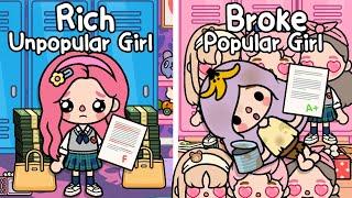 Rich Unpopular Girl Vs Broke Popular Girl Toca Life Story | Toca Boca | Toca Life World