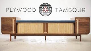 Patterned Plywood Tambour Bench