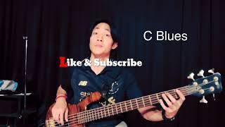 Blues in C Walking Bass Line Example