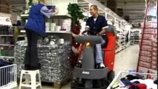 Hako's B750R Ride-On Scrubber Drier