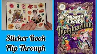 Imaginarium Sticker Book Flip Through w/ Music / Junk Journal Community