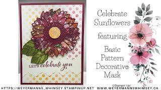 Celebrate Sunflowers with Basic Pattern decorative mask