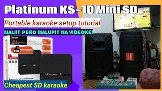 PLATINUM KS-10 MINI SD KARAOKE PLAYER SETUP TUTORIAL | PORTABLE VIDEOKE | REVIEW AND SOUND CHECK