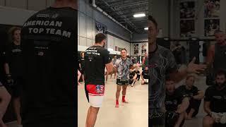How to kick like the GOAT Saenchai at the  famous ATT, American Top Team Gym  #shorts