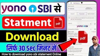 Yono sbi Statement kaise nikale, How to download statement from yono sbi, Sbi statement pdf download