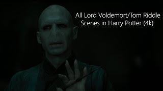 All Lord Voldemort/Tom Riddle Scenes | Harry Potter (4K ULTRA HD)