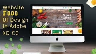 Website Food UI Design in Adobe XD CC 2019
