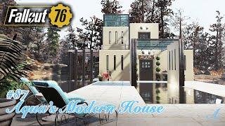 Fallout 76 - Cozy Mini Modern Pool House w/ quick tips & tutorial (Aqua's Modern house #87)