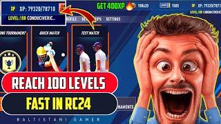  How to level up Fast in real Cricket 24 RC24 100 Level up Trick GET 400 xps  Rc24 Trick  #rc24